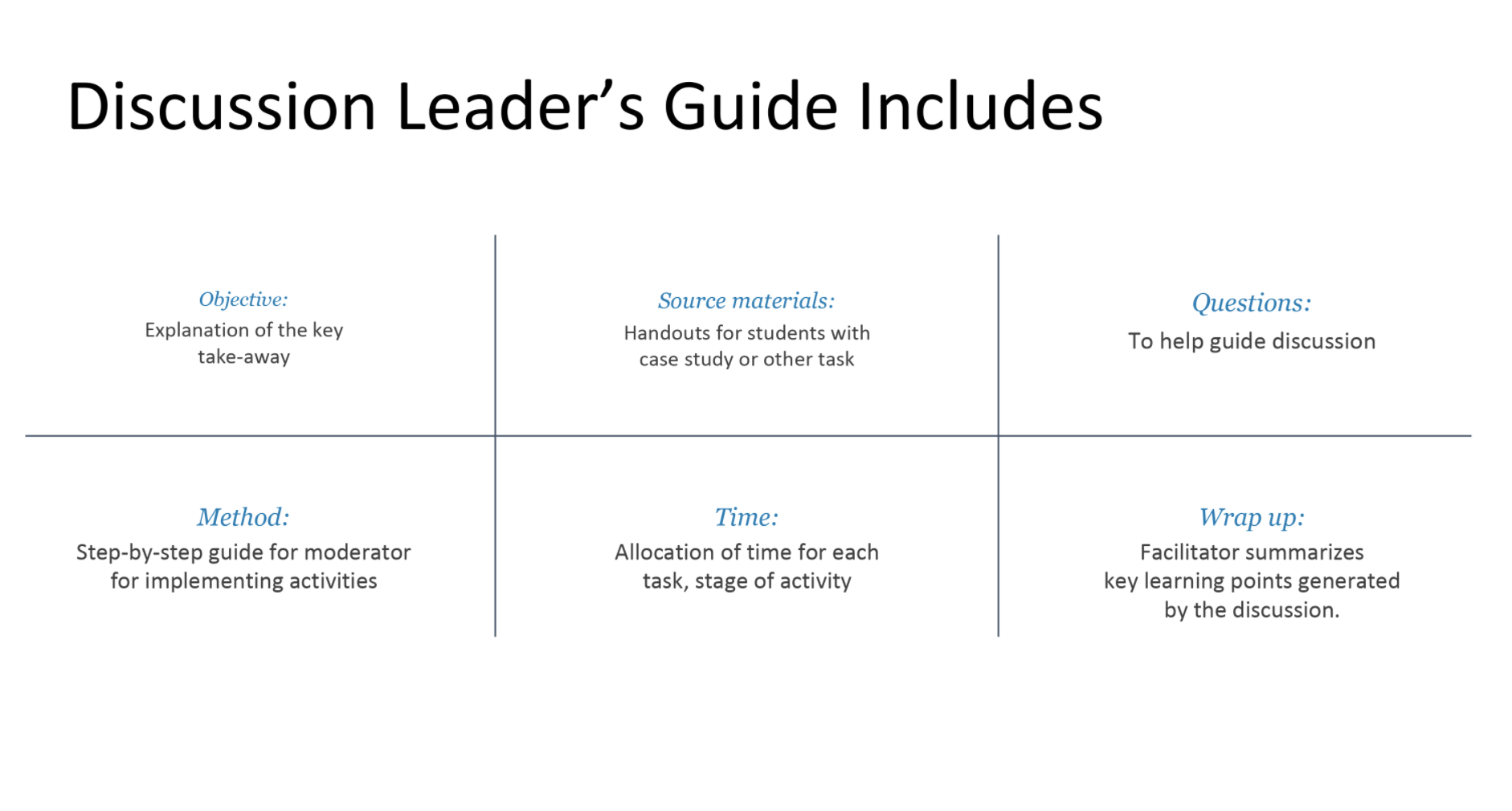 Discussion Leader's Guide
