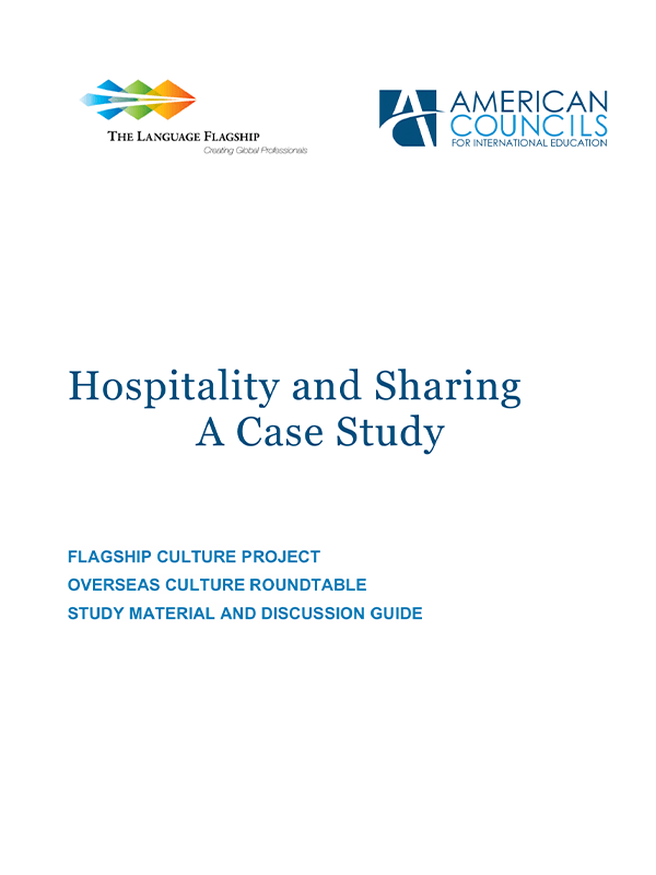 Hospitality and Sharing A Case Study